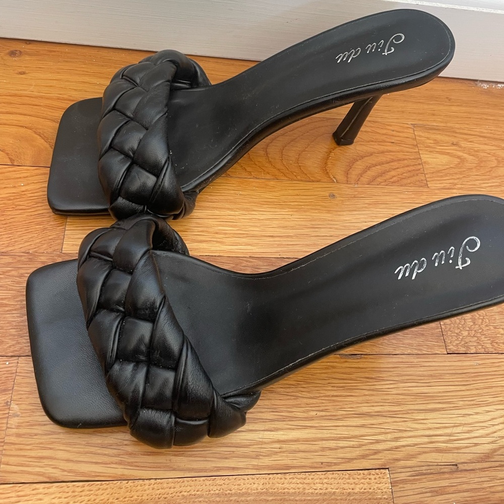 Braided Black Heel